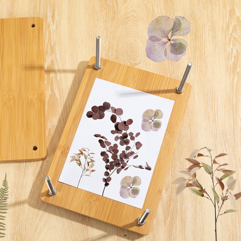 pamctry Bamboo Wooden Book Press for Bookbinding - Portable Bookbinding