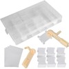 Embroidery Floss Organizer Box Milk White Cross Stitch Plastic Bobbins