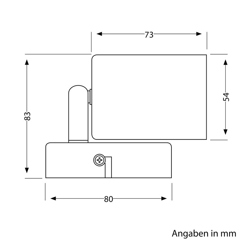 ledscom.de Wall spot WAIKA, Single-lamp, with Switch, GU10, White matt,