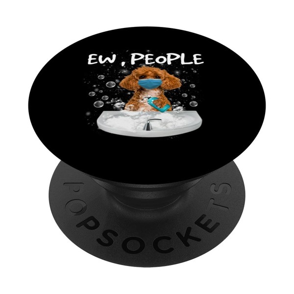 Poodle Ew People Funny Dog Wash Hands Wearing A Face