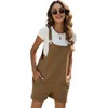 Fiona Jolin Women's Summer Cotton Linen Short Overalls Casual Bib