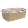 Niche Plus Disposable Containers with Lid, Unbleached, Bento Containers, 25.5
