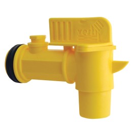 Vestil JDFT Plastic Manual Handle Jumbo Drum Faucet, Fits 2" Drum Openings