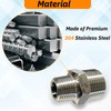 Gadoutcover 2pcs 3/4" NPT x 1/2" NPT Stainless Steel Nipple,