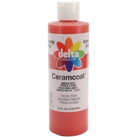 Delta Creative Ceramcoat Acrylic Paint in Assorted Colors (8 oz), 025038, Bright Red