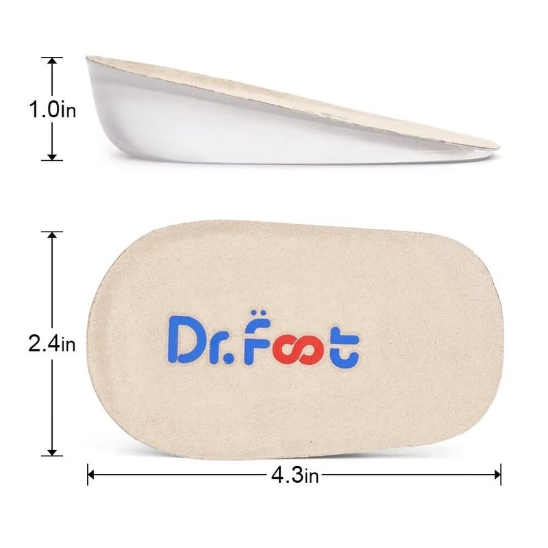 Dr.Foot Height Increase Insoles, Heel Cushion Inserts, Heel Lift Inserts