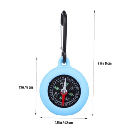 SUPVOX 9pcs Carabiner Compass Mini Orienteering Tool for Hiking Shockproof Navigation Compass for Outdoor Adventures