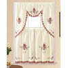 Christmas Kitchen Curtains Valance 3 Piece Set(Beige)