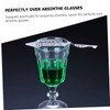 BIUDECO Bar Absinthe Spoon Set Pcs Stainless Steel Mesh Strainer