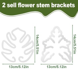 JAWUZ 2 Stück Pflanzenstütze Monstera Pflanzenstütze Staudenhalter Garten Stützring Durchsichtige Pflanzenstütze Stängelstützenhalter Monstera Pflanzenclip Pflanzengreifer Stielhalter