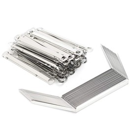 50Pcs Prong Paper Fasteners, 2-Hole Iron Clip Paper Prong Fastener 80mm Hole Pitch for 350 Sheets A4 Paper