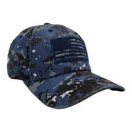 USA American Flag Baseball Cap Military Army Operator Adjustable Hat (Navy Camo)