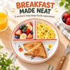 8-Inch Bone China Divided Plate for Breakfast & Meals –