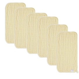 Baby Burp Cloths Muslin Washcloths 6Pack - Muslin Burp Cloths Large 20''x10'' Extra Soft Absorbent Baby Burp Rags for Newborn 100% Cotton for Boys Girls Gift 6 Layers Machine Washable