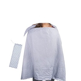 Nursing Cover Breastfeeding Privacy Covers Breathable Infinity Soft Baby Car Seat with No See Through Cotton Colourful Canopy for Mother Nursing (Grey)