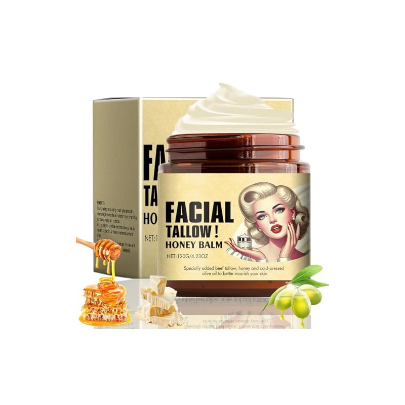 Bálsamo Batido Sebo Res Miel Cuidado Piel Crema Hidratante Facial