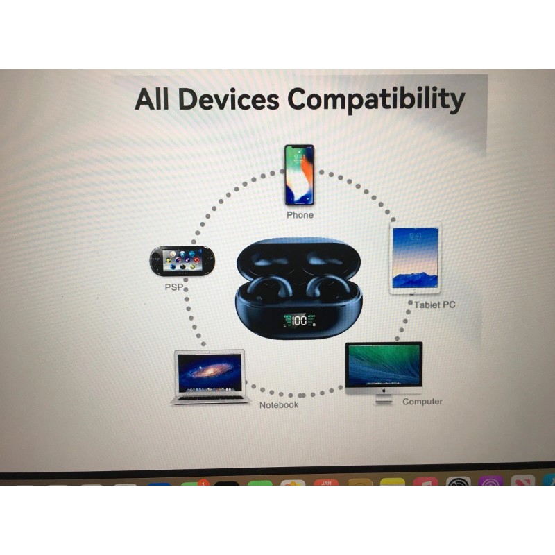 Ring EAR Earbuds Wireless Bluetooth, Q80 Ring clip protection Earbuds