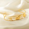 TONLUYAX Gold Conch Starfish Shell Coach Cuff Bangle for Women