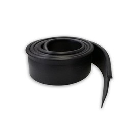 Black 1-1/8" Half-Round Type Shower Door Bottom Seal and Sweep - 36 in Long