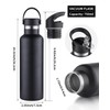 Sivaphe Insulated Water Bottle with Straw and 2 Lids Stainless