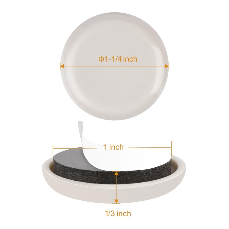 Upgraded Furniture Sliders for Carpet 1-1/4" 24 PCS