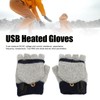 1Pair USB Heated Gloves Adjustable Temperature Electric Heated Gloves for
