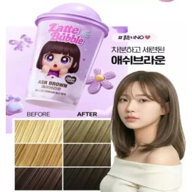 Elasstin 엘라스틴 라떼버블 컬러염색 애쉬브라운 x 3개 Elastine Latte Bubble Color Ash Brown x 3 [Latte bubble color dye ash brown x 3 pieces]
