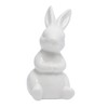 Veemoon Bunny Statue Ceramic White Rabbit Model Figurine Animal Decoration