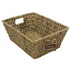 JVL Seagrass rectangular storage basket 37 x 28 x15cm home