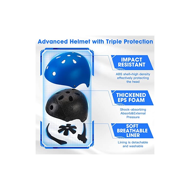 Juego de casco de bicicleta para niños pequeños, casco de