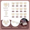 PandaHall 24 Pieces 12 Constellations Shell Beads Heart Natural Shell