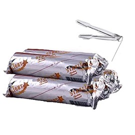 5 Rolls of Starlight Charcoal Instant Burn Incense with Tong 5 Aluminum foil Wrapped Rolls of 10 charcoals Each, for a Total of 50 charcoals (33 MM)