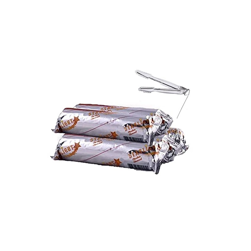 5 Rolls of Starlight Charcoal Instant Burn Incense with Tong