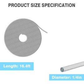 Storystore Backer Rod, 1/4" Diameter x 16.4' Length Gray EPDM Rubber Caulk Saver for Gaps and Weather Stripping Door Seal, Concrete Expansion Joint Filler