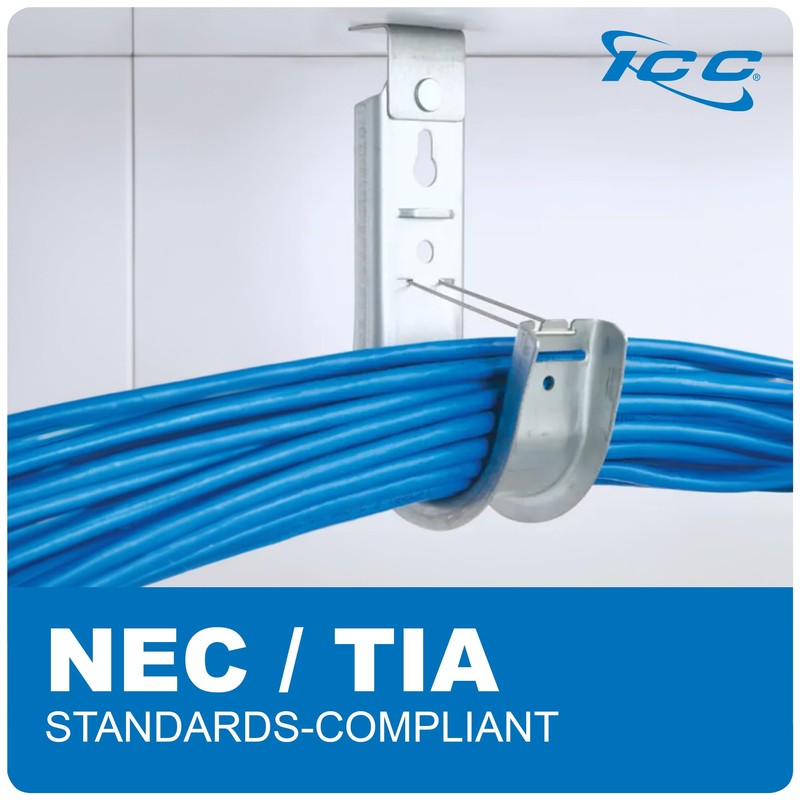 ICC Ceiling Mount J Hook 4” with Retainer Clip -