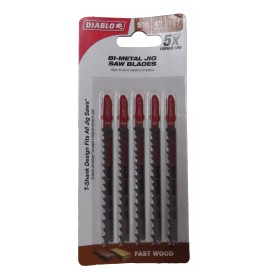 Diablo 4" 6 TPI Bi-Metal T-Shank Fast Wood Jig Saw Blade 5 pack  NEW