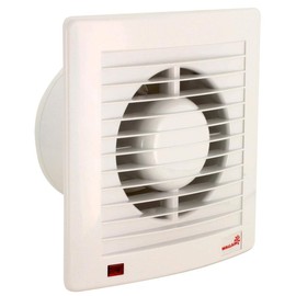 W-Style 100 Built-in Fan Diameter 100 mm with Overflow Relay White