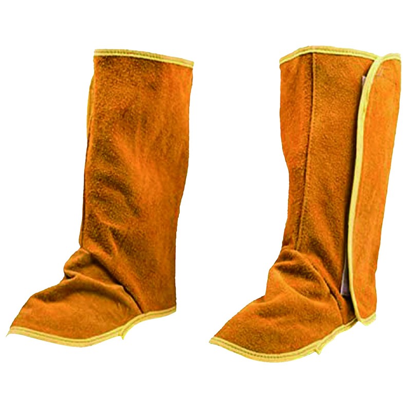 Uadme Welder Shoe Protector, 1 Pair Leather Welding Spats Flame