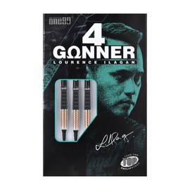 ONE80 Gunner 4 Lourence Ilagan Black Rose Gold 90% Soft Tip Darts