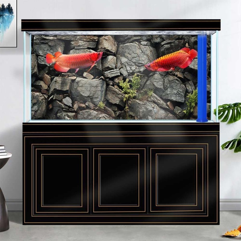 Dtekoj 72X18IN Stone Aquarium Background, Rock Fish Tank Background, Natural