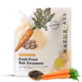 NaturAll 4 Oz. Deep Conditioning Hair Mask for Dry Damaged Hair and Growth – Dry Ice Cream Treatment Deep Conditioner for Men & Women – Ideal for All Hair Types(Jamaican Black Castor Oil & Carrot)