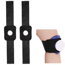 nalaina Ice Bag for Sports, Ice Bag, Set of 2, Icing Bag, Fixing Belt, Supporter for Icing, Breathable, Stretchable, Left and Right Usable, Black (No Ice Bag)