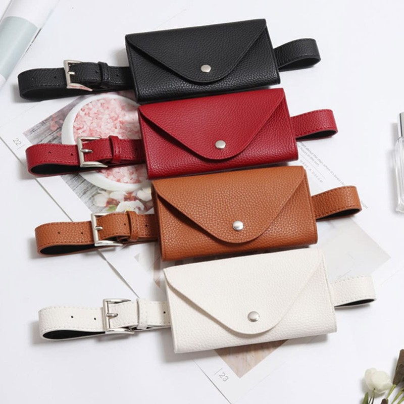 Lurrose Mini PU Belt Bag Beige Beige Size 1, beige