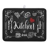Kawani Black Coffee Bar Dish Drying Mats for Kitchen Counter