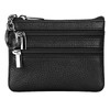 YueJieSelected Ladies Genuine Leather Wallet with Key Ring, black, Modern