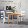 HOMCOM 55" Solid Wood Kitchen Table, Drop Leaf Tables for