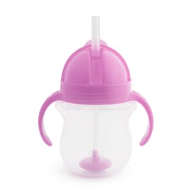 Munchkin Any Angle Click Lock Weighted Straw Trainer Cup, 7 Oz, 1 Pack, Purple