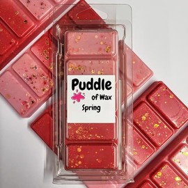 Puddle of Wax - Spring Soy Wax Melt Snap Bar - 50g - Laundry Scent - Vegan Friendly - Made in the UK