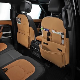 TAIKOO Seat Back Protector,Preventing the Impact of Children Stepping on the Seat Backrest,Beautiful appearance and easy to clean,black (Brown-2 psc)