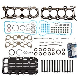 Evergreen FSHB8-20750L Full Gasket Set 12mm Head Bolts Fit 11-14 Ford F-150 Mustang GT 5.0 DOHC VIN F